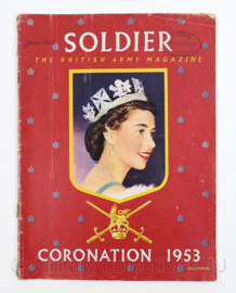The British Army Magazine Soldier June 1953 Coronation 1953 -  Afkomstig uit de Nederlandse MVO bibliotheek - 30 x 22 cm - origineel