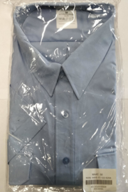 KMAR Koninklijke Marechaussee overhemd lichtblauw met straatnamen  - huidig model - korte mouw - maat 50 = 3xl - NIEUW in verpakking - origineel