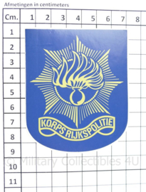 Korps rijkspolitie te water sticker - ongebruikt - 6,5 x 8,5 cm - origineel