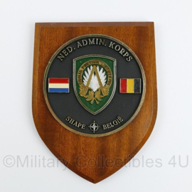 Defensie Nederlands Administratie Korps wandbord in doosje - Shape België - 19 x 14  cm -  origineel