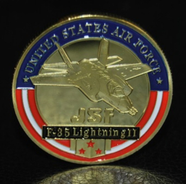 USAF JSF F-35 Lightning II Coin - 40 mm diameter