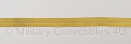 Marine mouwband  42mm breed - 2 meter lang - goud met 2 witte lijnen