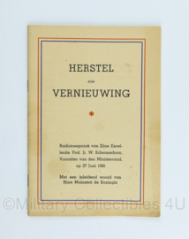 Boekje herstel en vernieuwing uit 1945 - origineel