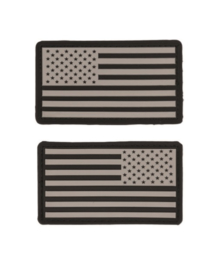 Uniform landsvlag USA 3d PVC ACU ABU camo  foliage met klittenband - 2 stuks
