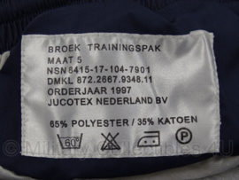 Nederlands leger vorig model blauwe trainingsbroek - maat 7, 8 , 10 of 11 - origineel