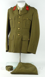Nederlandse leger MVO uniform jas, broek en broekriem - 1956 - Eerste Luitenant Infanterie - maat 6 - origineel