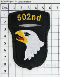 WO2 US Army 101st Airborne Division "502nd PIR Parachute Infantry Regiment" patch met klittenband - 8,4 x 6 cm