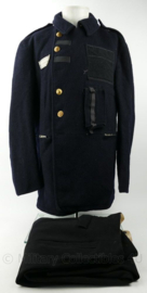 Vintage Brandweer Amsterdam wollen jas met broek - maat 58 - gedragen - origineel