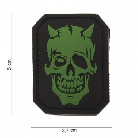 Embleem Crazy Devil - Klittenband - 3D PVC - 5 x 3,7 cm