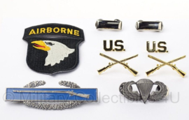 US officer insigne set 1st Lieutenant 101st Airborne Division