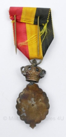 Bronzen Belgische Arbeidersmedaille insigne medaille Dus decoration du Travail de 1e Classe habilete Moralite - origineel