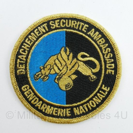 Franse Politie Gendarmerie Nationale Detachment Securite Ambassade embleem - diameter 8 cm - origineel