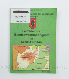 HQ ISAF III HQ Spt Coy Leitfaden für Bundeswehrkontingete in Afghanistan handboek - 15 x 1 x 20 cm - origineel