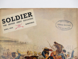 The British Army Magazine Soldier  April 1954 -  Afkomstig uit de Nederlandse MVO bibliotheek - 30 x 22 cm - origineel