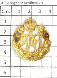 Britse WO2 cap badge RAF Royal Air Force - Kings Crown - 4,5 x 4 cm - origineel