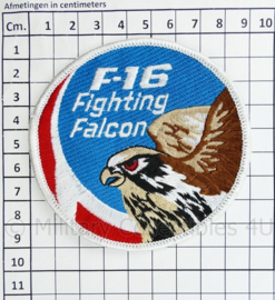 F16 Fighting Falcon  embleem - diameter 9 cm - origineel