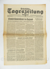 WO2 Duitse krant Tageszeitung nr. 210 8 september 1943 - 47 x 32 cm - origineel