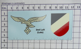 Luftwaffe universeel en Fallschirmjäger decal paar - 2e model - adelaar en schild