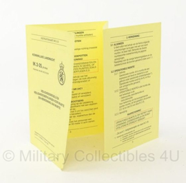 KL Nederlandse leger MUNITIE instructiekaart veiligheidsregels boekje - IK2-25 - origineel