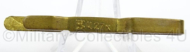 Dasspeld Bulgaars of Russisch - goudkleurig - afmeting 1 x 6,5 cm - origineel