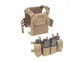 Recon Plate Carrier w Pathfinder Chest Rig - Coyote Tan - maat Large - Nieuw