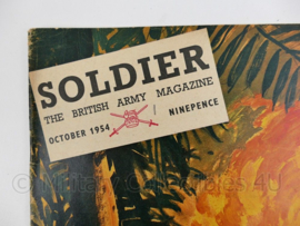 The British Army Magazine Soldier October 1954 -  Afkomstig uit de Nederlandse MVO bibliotheek - 30 x 22 cm - origineel