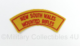 Britse leger New South Wales Mounted Rifles shoulder title - 11 x 4,5 cm - origineel