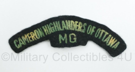 Shoulder title Cameron Highlanders of Ottawa MQ - 13,5 x 4,5 cm - origineel