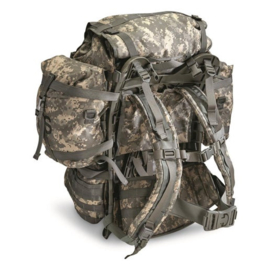 US Army ACU camo Molle II LARGE Rucksack Rugzak met 2 sustainment pouches, draagstel en heupband - origineel