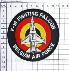 BAF Belgian Air Force F-16 Fighting Falcon embleem - met klittenband - diameter 10 cm