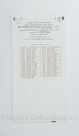 United States Flight Information IFR Enroute Low Altitude Map L21 L22 Boston St Louis 2004 - 25 x 13 cm - origineel