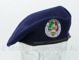Angolese leger donkerblauwe baret met insigne - maat 58 - nieuwstaat - origineel