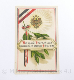 WO1 Duitse Postkarte Nie ward Deutschland uberwunden - 13,5 x 9 cm - origineel