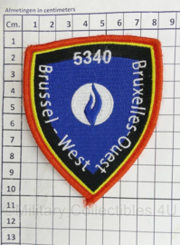 Belgische Federale Politie 5340 Brussel West Bruxelles Ouest embleem - 10 x 8,5 cm - origineel