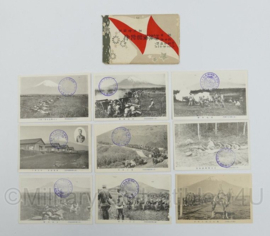 WO2 Japanse ansichtkaarten voor soldaten - set van 9 stuks - origineel