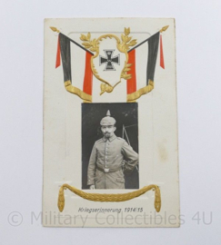 WO1 Duitse Foto Postkarte Kriegserinnerung 1914-1915 -  9 x 14,5 cm - origineel