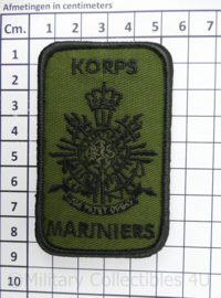 Korps Mariniers mouwembleem voor NFP uniform - met klittenband - Afmeting 8 x 5 cm.