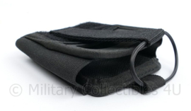 Zwarte koppeltas met opening voor display nylon - nieuw - 8 x 4 x 10 cm - origineel