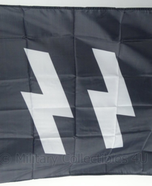 Waffen SS runen vlag - polyester - 90 x 150 cm