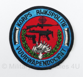 Korps Rijkspolitie Vuurwapendocent embleem - afmeting 8 x 8 cm - origineel