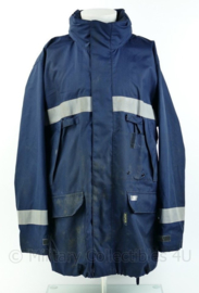 KM Koninklijke Marine Sioen parka - doorwerkjas met voering - donkerblauw - maat Large - gedragen - rits stroef - origineel