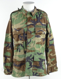 Korps Mariniers woodland forest camo uniform jas met straatnaam - 146 cm borstomtrek - origineel