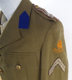 KMAR Koninklijke Marechaussee DT jas en broek met rang "Opperwachtmeester" - 1956 - maat 46 - origineel