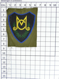 KL DT embleem tot 2000  MC Militaire Colonne - ongevouwen - 8 x 6 cm - origineel