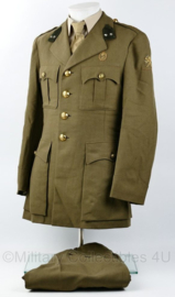 MVO Officiers uniform jas met broek - Luxe stof met metaaldraad leeuw en schouder insignes Geneeskundige Troepen - 1e Luitenant Arts - maat M - origineel