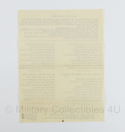 WO2 Nederlands Verzetsdocument met anti-NSB en Duitse tekst - Ras en Bloed - 28 x 21 cm - origineel