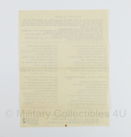 WO2 Nederlands Verzetsdocument met anti-NSB en Duitse tekst - Ras en Bloed - 28 x 21 cm - origineel