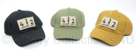 42e Pantserinfanteriebataljon Regiment Limburgse Jagers baseball cap met velcro embleem - Groen, Coyote of Zwart