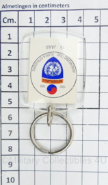Sleutelhanger 15 jaar vereniging oud Korea strijders 1992 - 8 x 4 cm -origineel