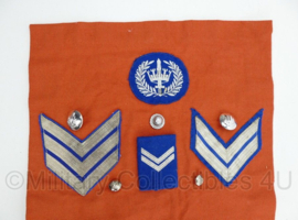 Gemeentepolitie decoratieve set insignes op doek - 30 x 79 cm -  origineel